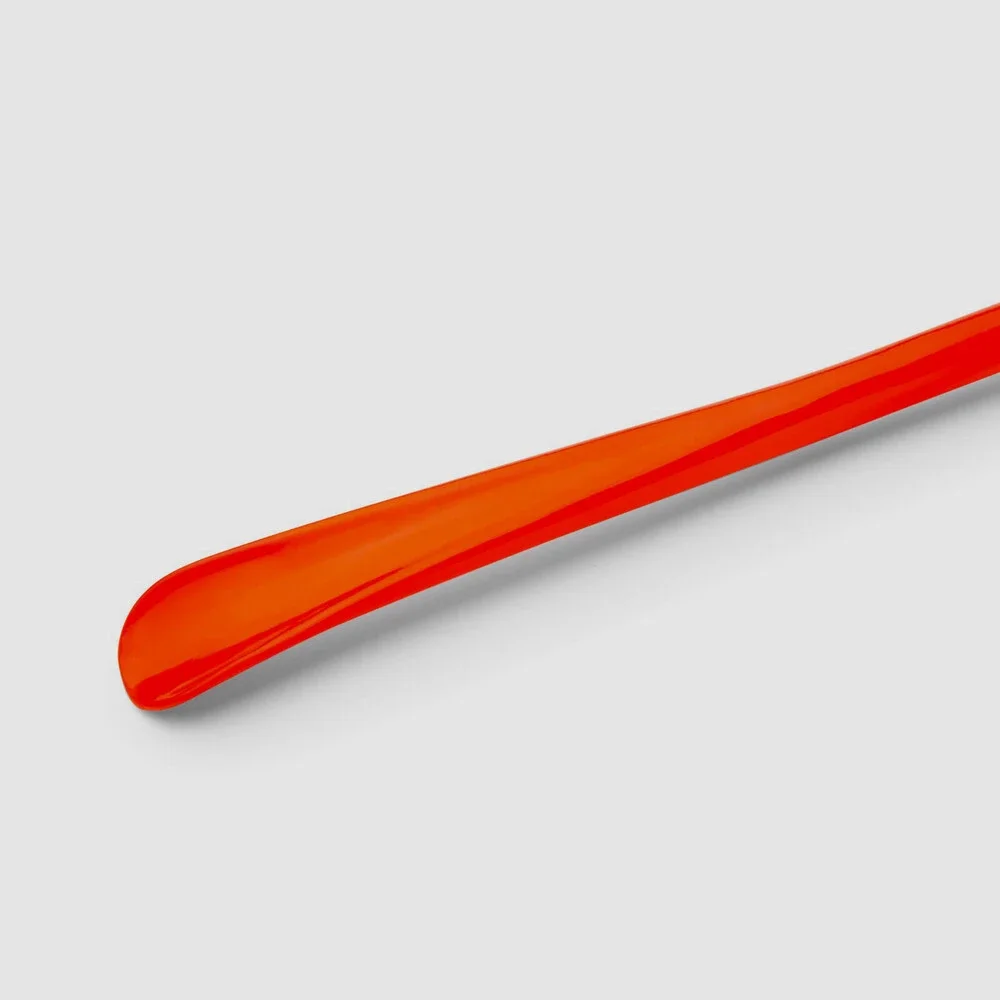 $225 Utile4 Beige Blue Orange Ash Wood Brass Pipe Silver Finish Long Shoe Horn